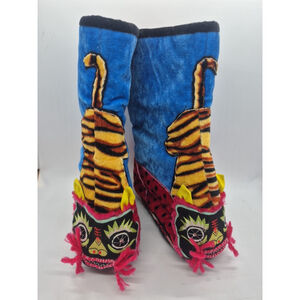 Traditional Chinese Tiger Slippers Booties For Toddler Size 6-7 See Description